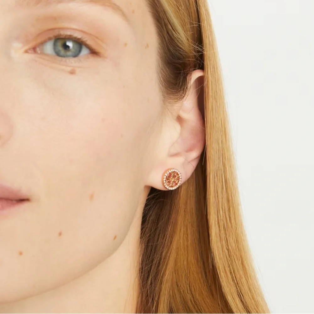 🫦Host‎ Pick🪸Tory Burch Miller Pave Stud Earrings